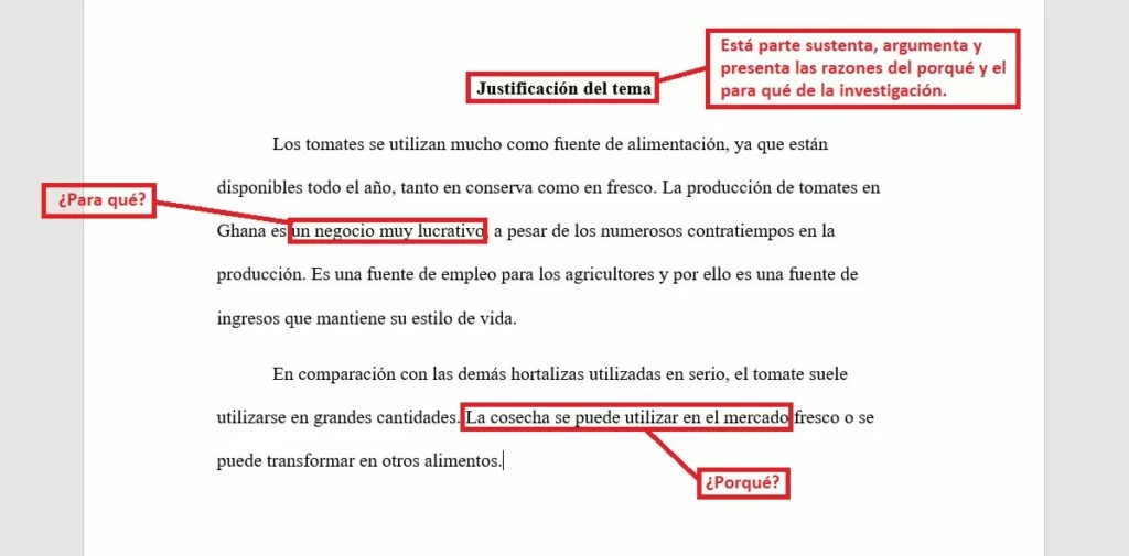 Justificación del problema: Ejemplos